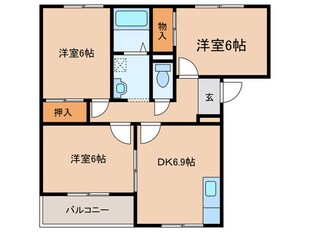 グロ－リ－ハイツの物件間取画像